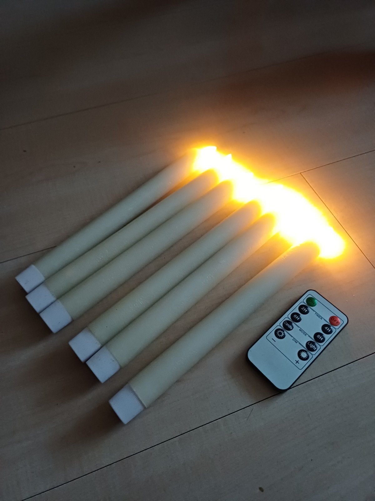 LED dinerkaars 23 cm ivoor 3d vlam diameter 2,5 cm, Ophalen of Verzenden, Zo goed als nieuw, Was