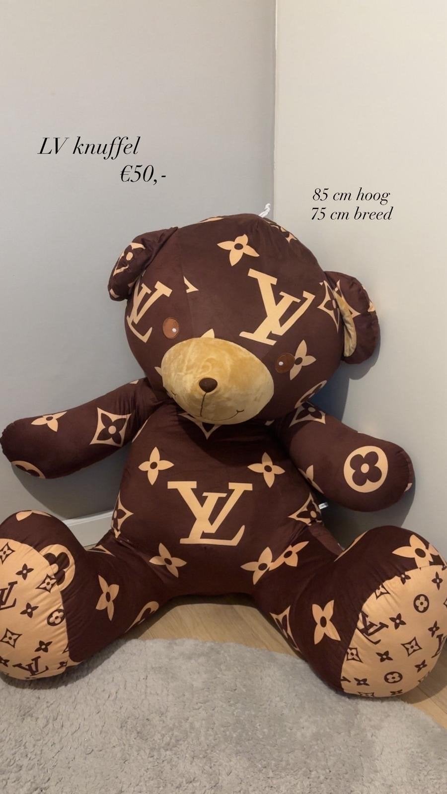 Grote LV Knuffelbeer - 85 cm hoog, 75 cm breed, Ophalen, Gebruikt, Beer, Bruin