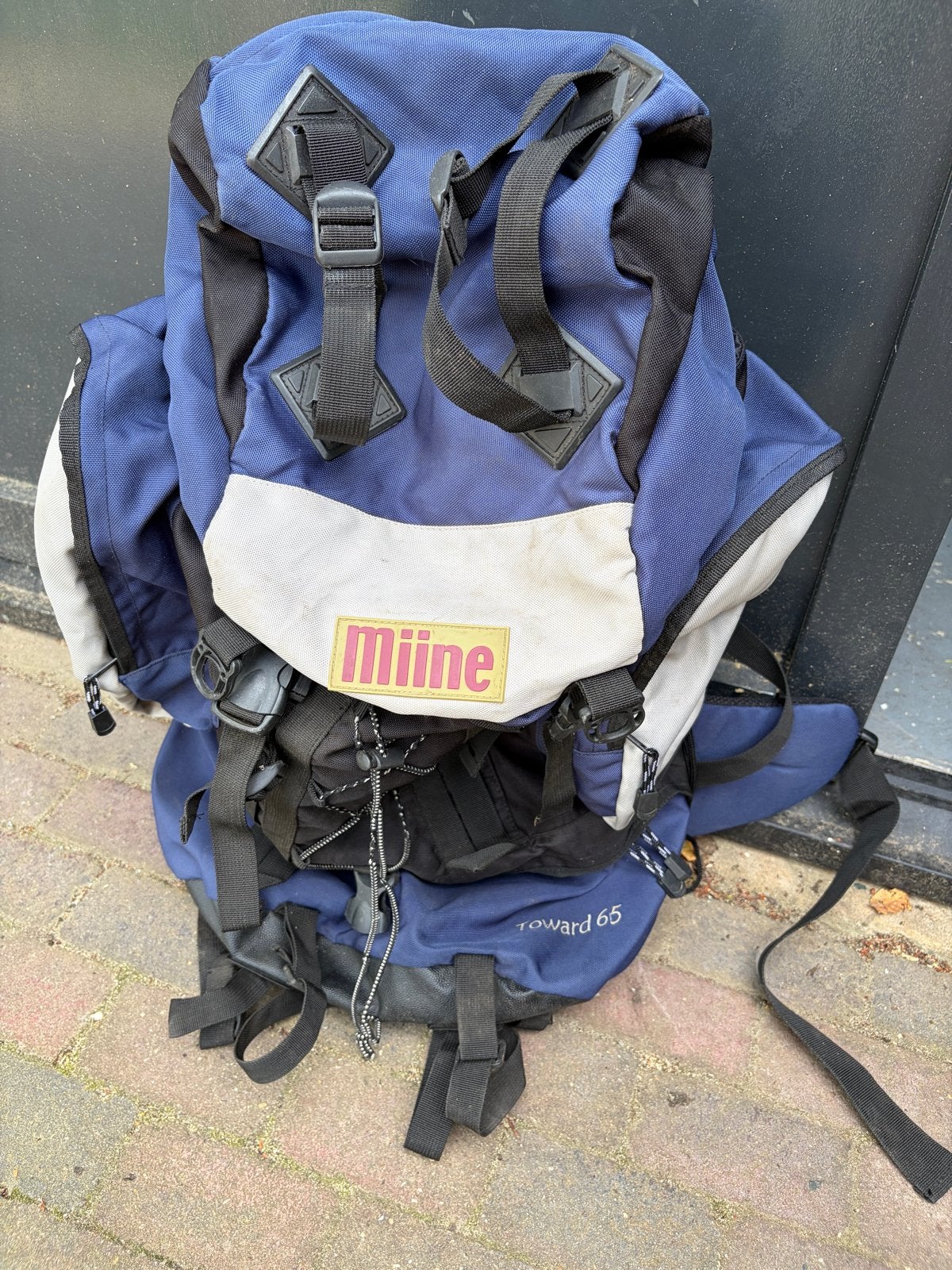 Miine Reward 65 Trekking Rugzak - Blauw/Wit, Sieraden, Tassen en Uiterlijk, Tassen | Rugtassen, Gebruikt, 25 tot 40 cm, Trekking