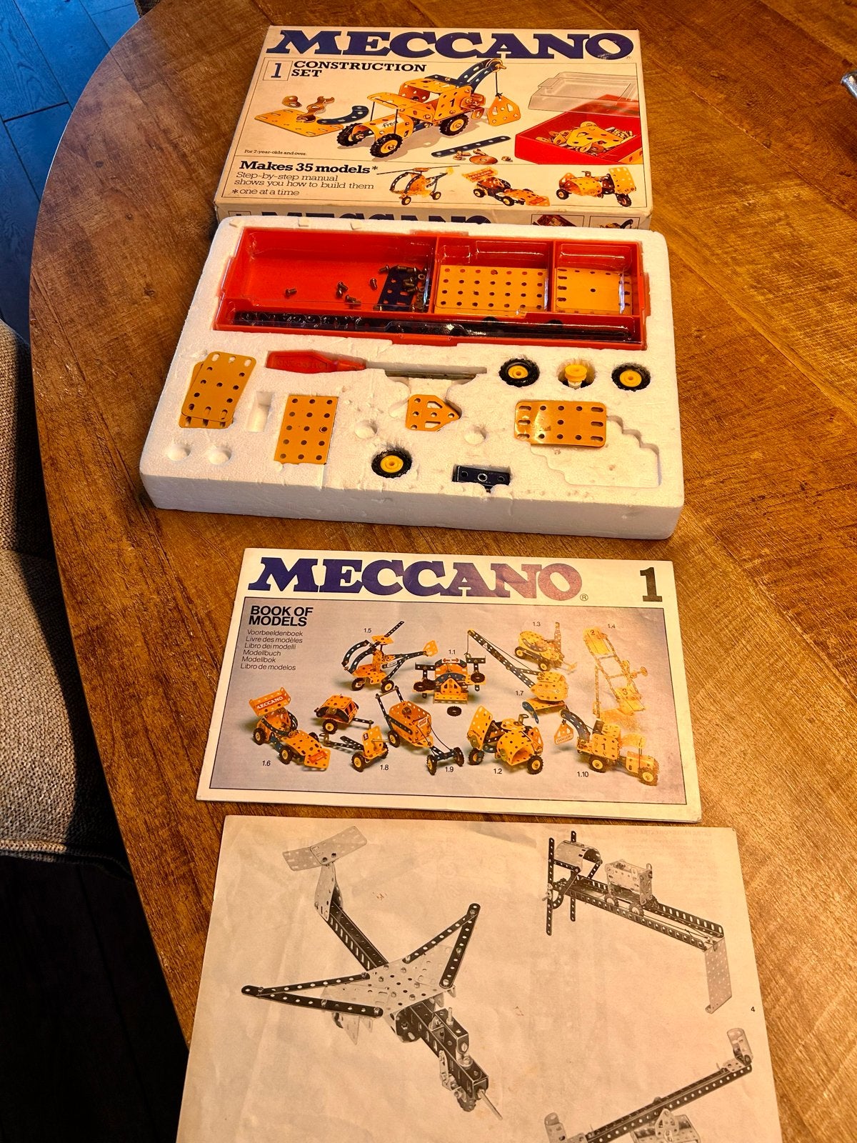 Vintage Meccano Constructie Set 1 - Bouw 35 Modellen, Ophalen of Verzenden, Gebruikt, Bouwen