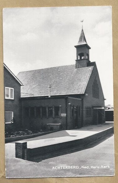 Ansichtkaart Achterberg, Ned. Herv. Kerk - Echt foto, Ophalen of Verzenden, 1940 tot 1960, Ongelopen, Gelderland
