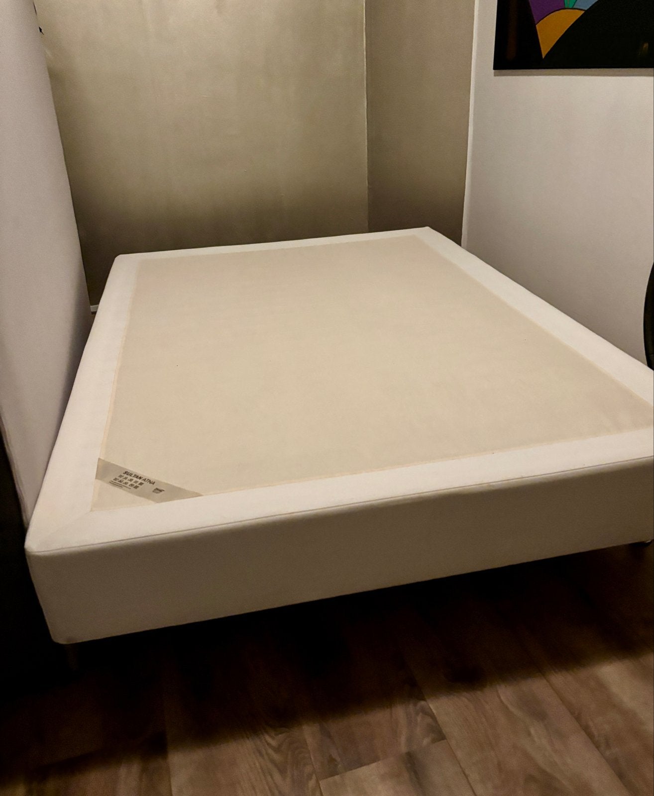 IKEA Sultan Atna boxspring 140x200 (gratis, zonder matras), Ophalen, Gebruikt, Wit, Tweepersoons