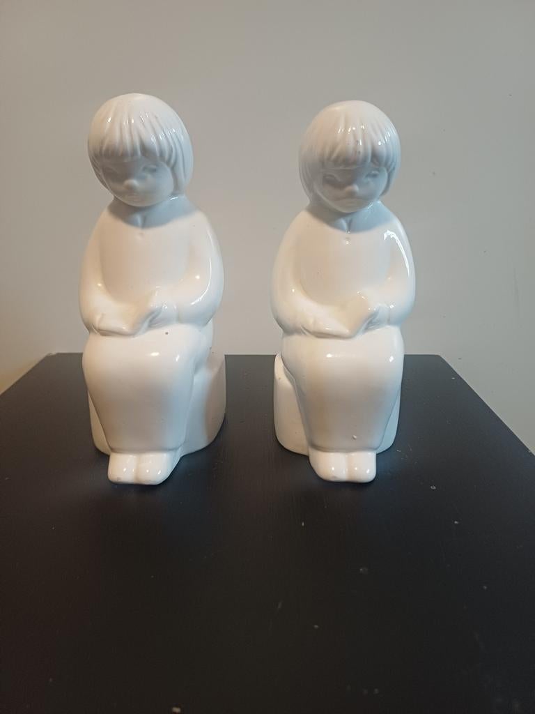 Vintage Boekensteunen - Lezende Kinderen, Ophalen of Verzenden