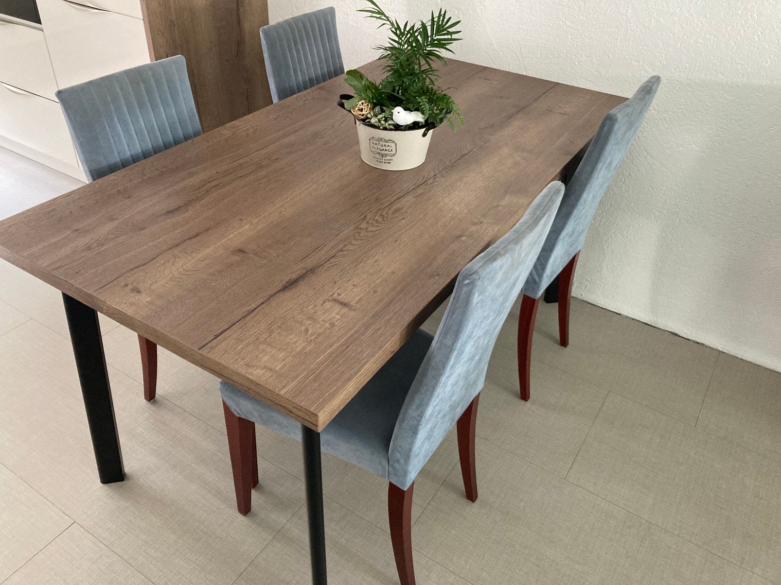 Tonon eetkamerstoelen 4x, Ophalen, Blauw, Zo goed als nieuw, Vier