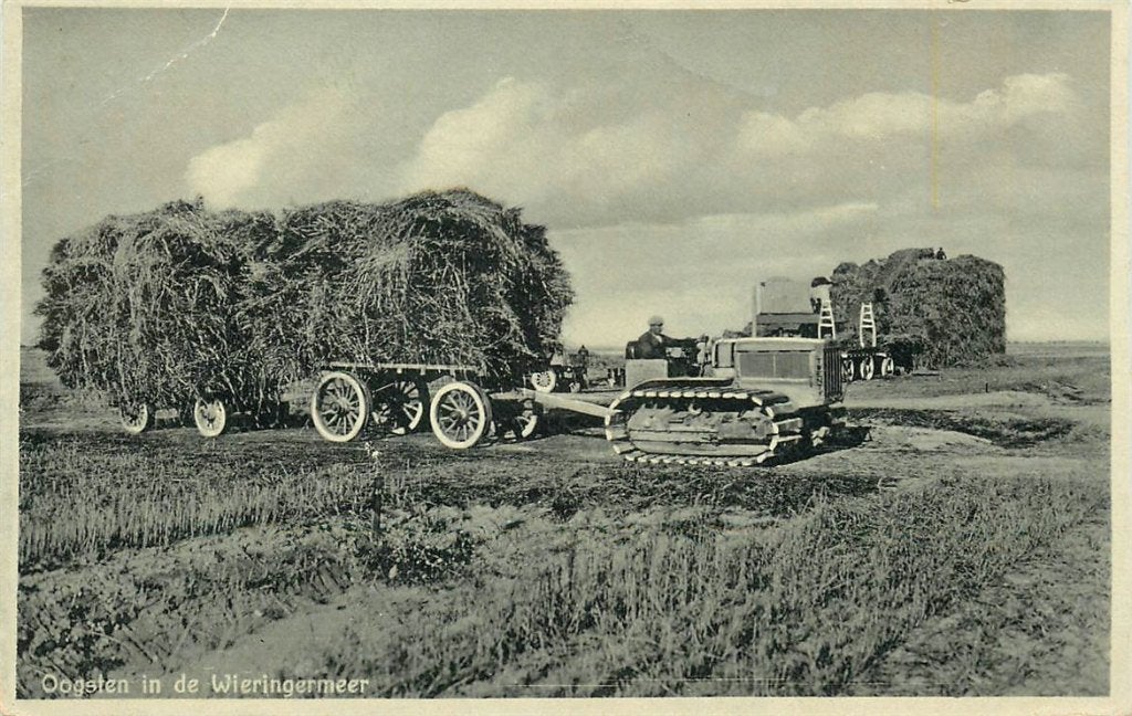 378-290-011 Wieringermeer Oogsten, Verzamelen, Ophalen of Verzenden, Voor 1920, Noord-Holland