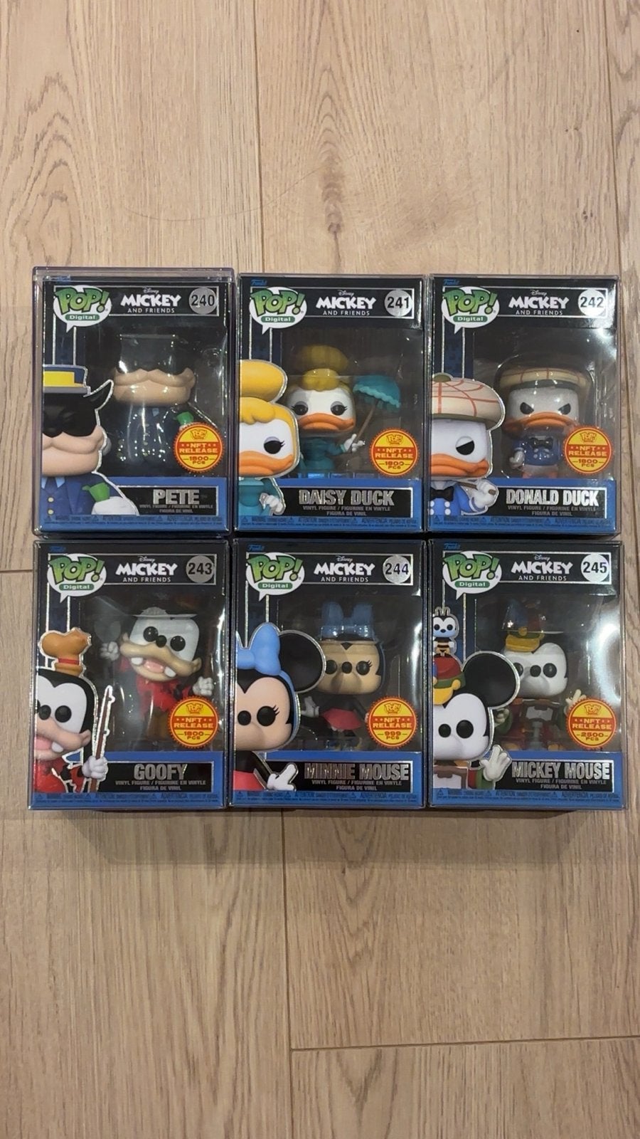 Mickey & Friends NFT Funko Pop set nieuw met protectors, Verzamelen, Poppetjes en Figuurtjes, Ophalen of Verzenden, Nieuw