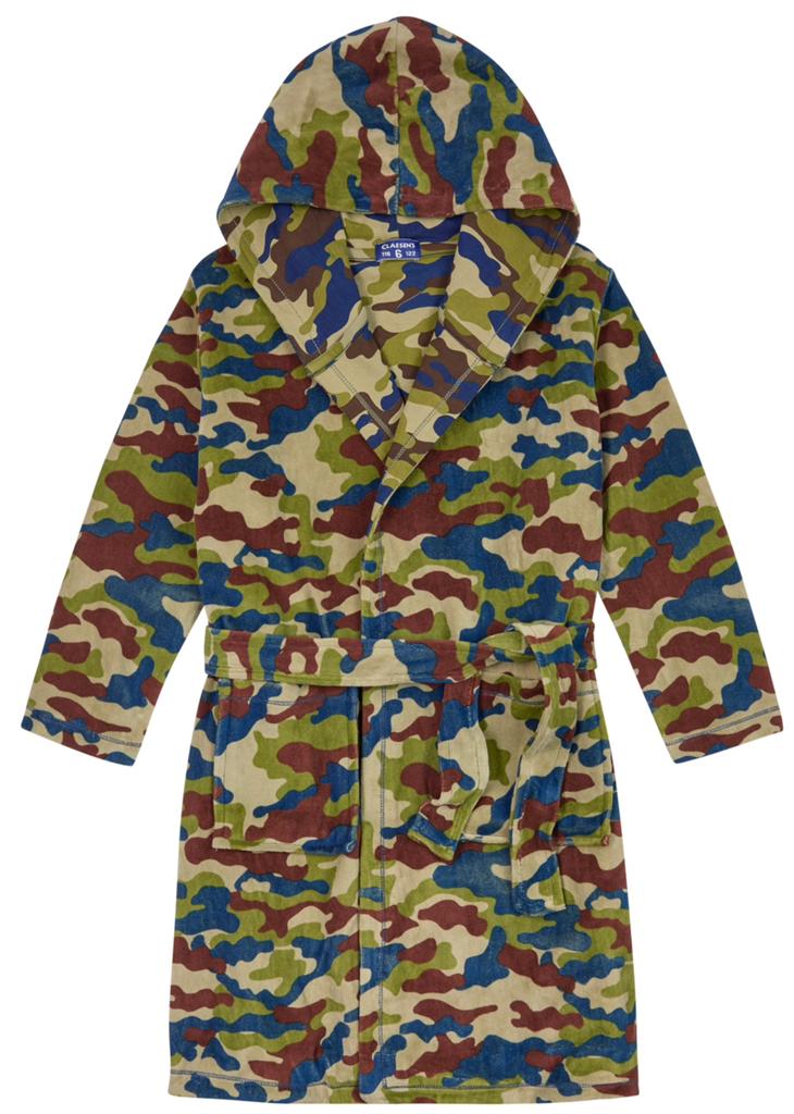Claesen’s velours badjas Army Green maat 10, Kinderen en Baby's, Kinderkleding | Maat 140, Ophalen of Verzenden, Nieuw, Jongen