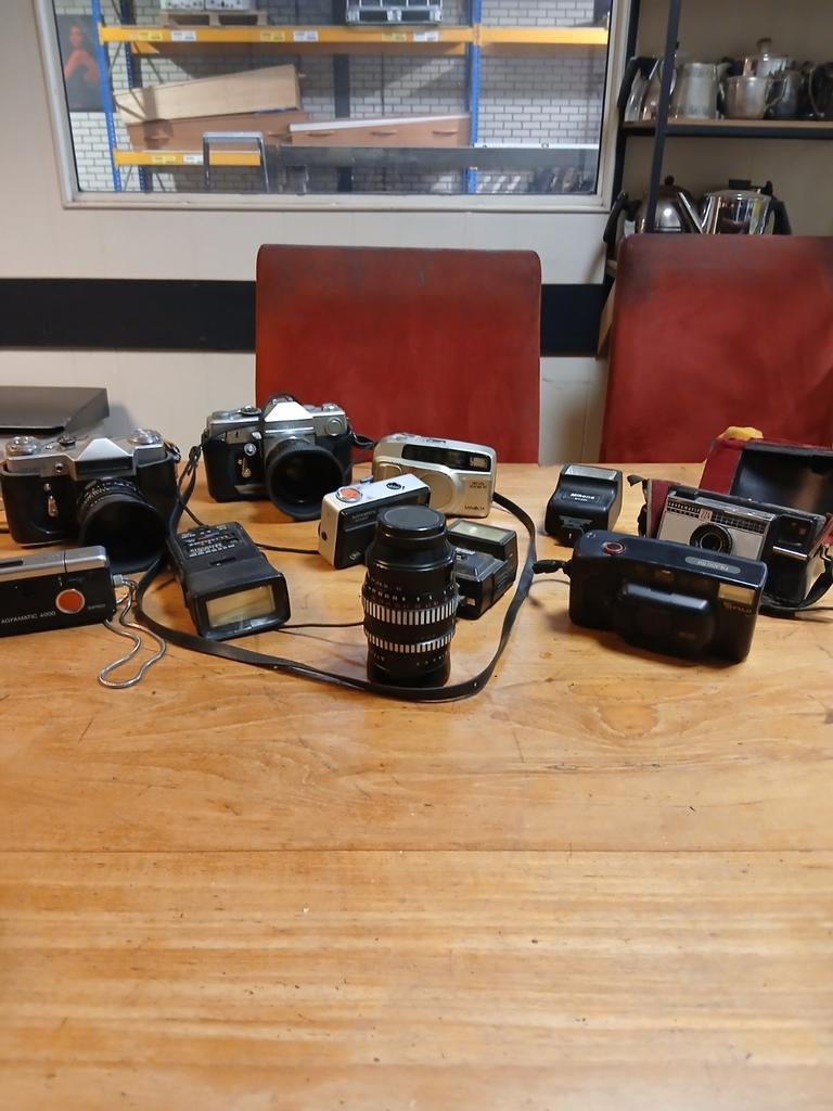 Diverse Vintage Camera Collectie - Zenit, Agfamatic, etc., Audio, Tv en Foto, Fotocamera's Analoog, Ophalen of Verzenden