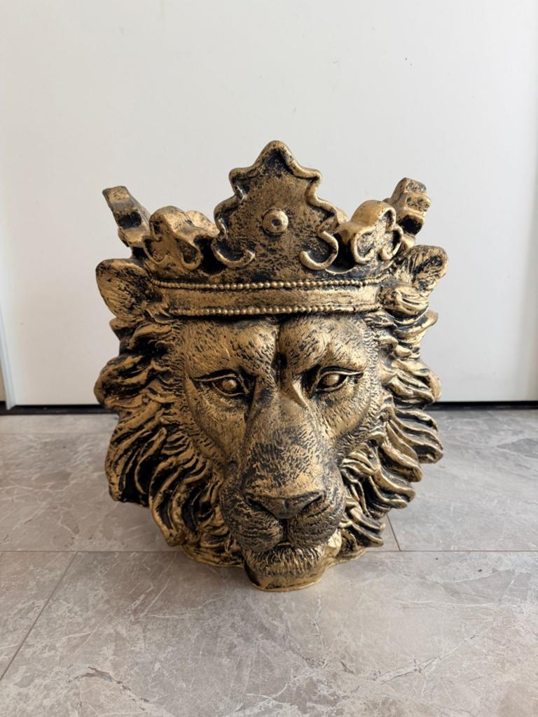 Mooie leeuwenkop vaas/ pot, Ophalen, Zo goed als nieuw