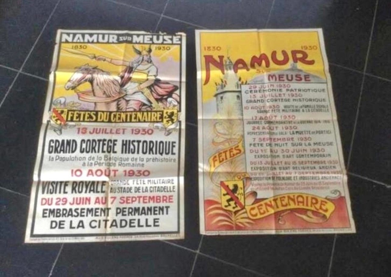 ZEER OUDE AFFICHE FESTIVITEITEN NAMUR