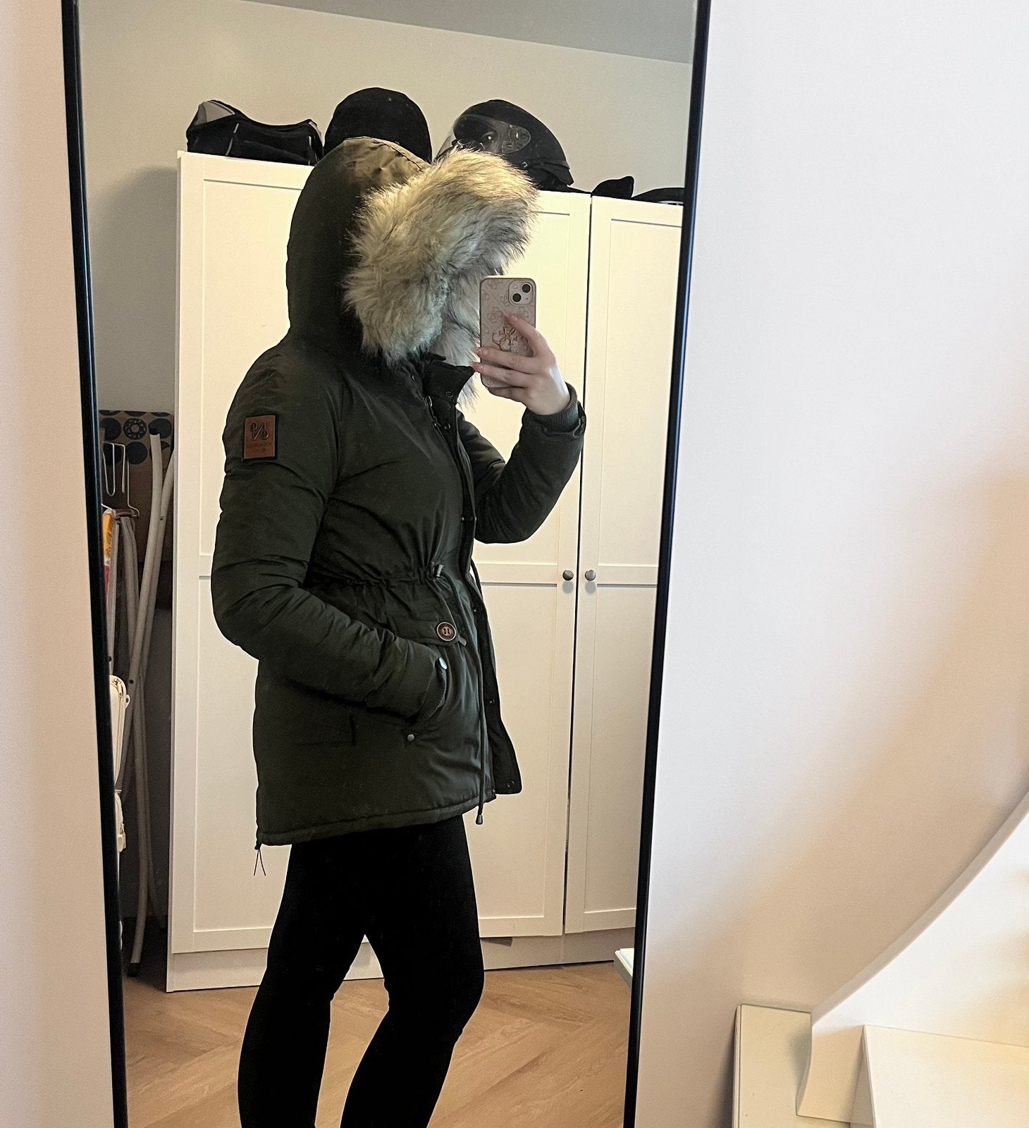 Winterjas groen maat S., Kleding | Dames, Jassen | Winter, Ophalen of Verzenden, Gedragen, Maat 36 (S), Groen