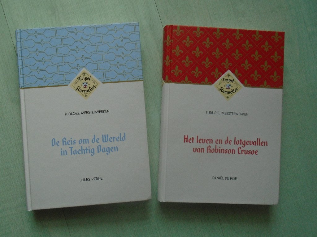 robinson crusoe & reis o/d wereld in 80 dagen, Boeken, Kinderboeken | Jeugd | 10 tot 12 jaar, Ophalen of Verzenden, Zo goed als nieuw