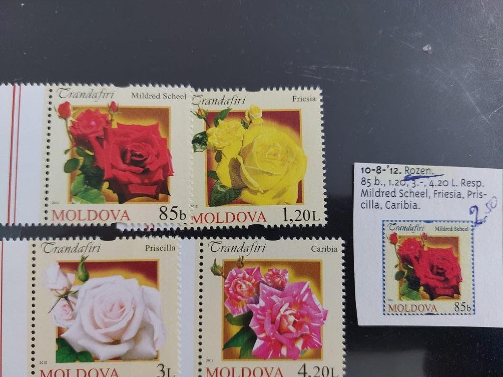 Moldavie  Rozen, Verzenden, Postfris, Dier of Natuur
