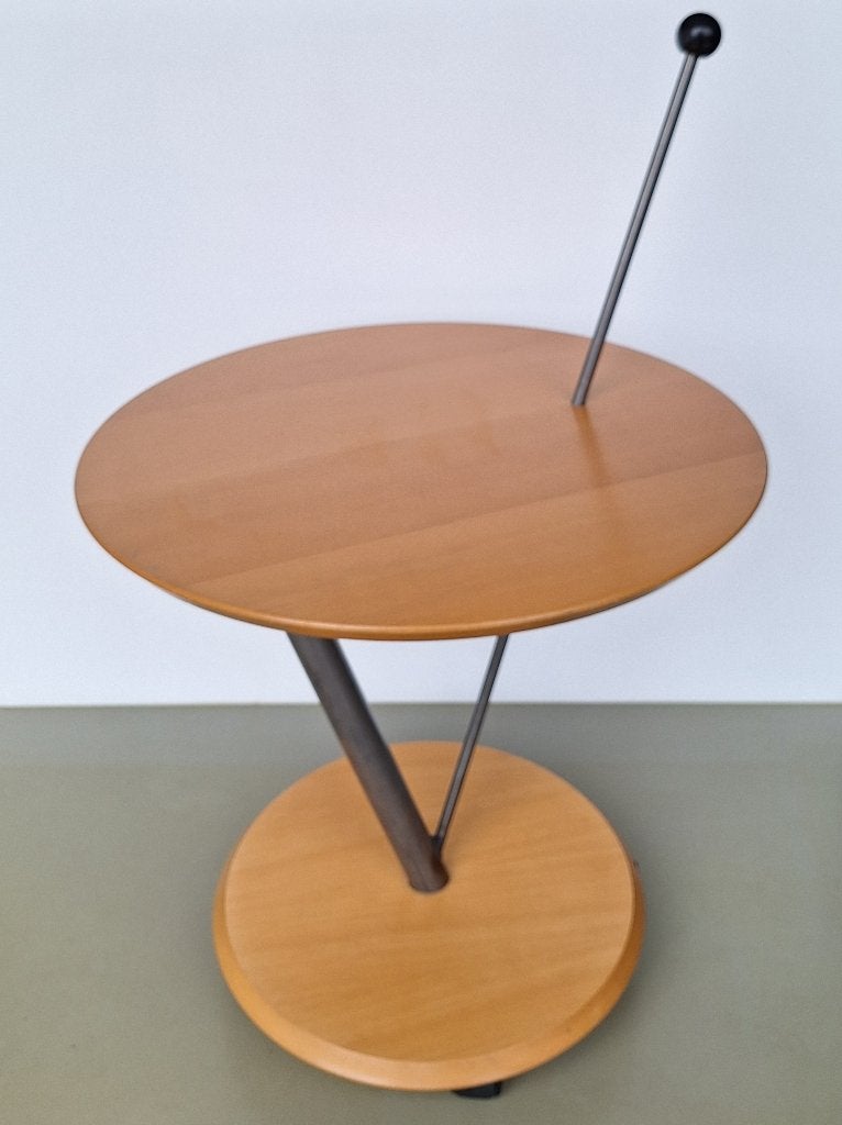 trolley-tafel theetafel bijzettafel Memphis Milano design, Huis en Inrichting, 50 tot 100 cm, Rond, 25 tot 50 cm, Ophalen