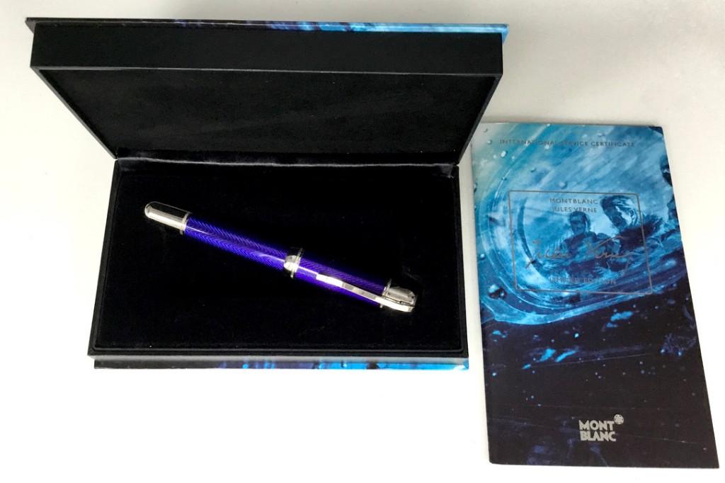 Montblanc Writers Edition Jules Verne Vulpen met Broad punt, Verzamelen, Ophalen of Verzenden, Zo goed als nieuw, Vulpen, Mont Blanc