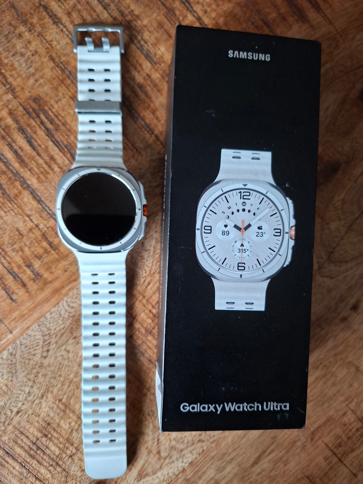 Samsung Galaxy Watch Ultra 47mm Titanium White, Wit, Ophalen of Verzenden, Zo goed als nieuw, Samsung