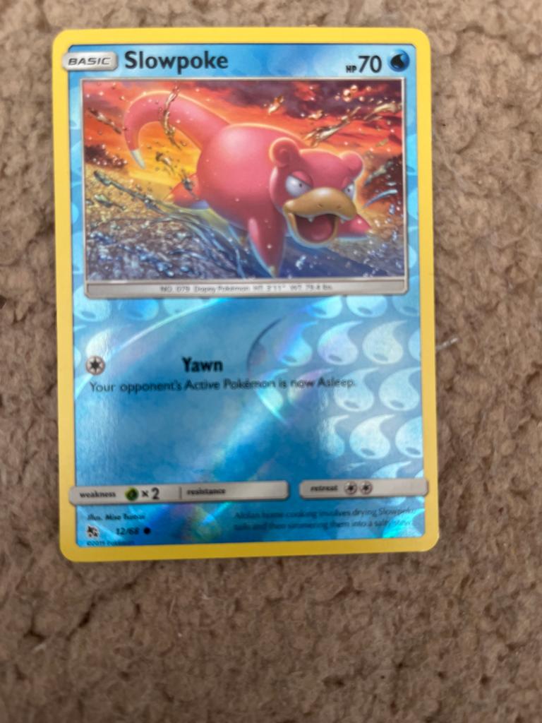 Slowpoke Pokémon Kaart (Foil) - 12/68, Ophalen of Verzenden, Zo goed als nieuw, Losse kaart, Foil