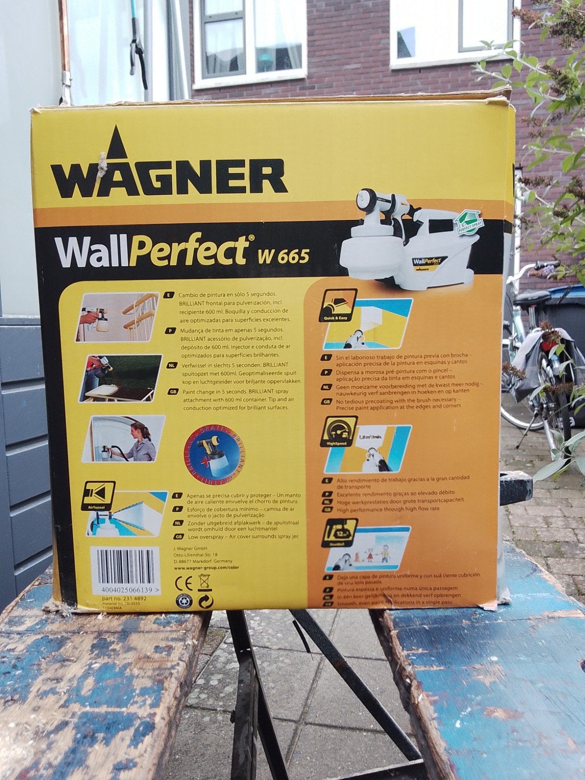 Wagner muurverfspuit met extra spuit voor objecten, Ophalen, Gebruikt, Verfspuit of Verfpomp