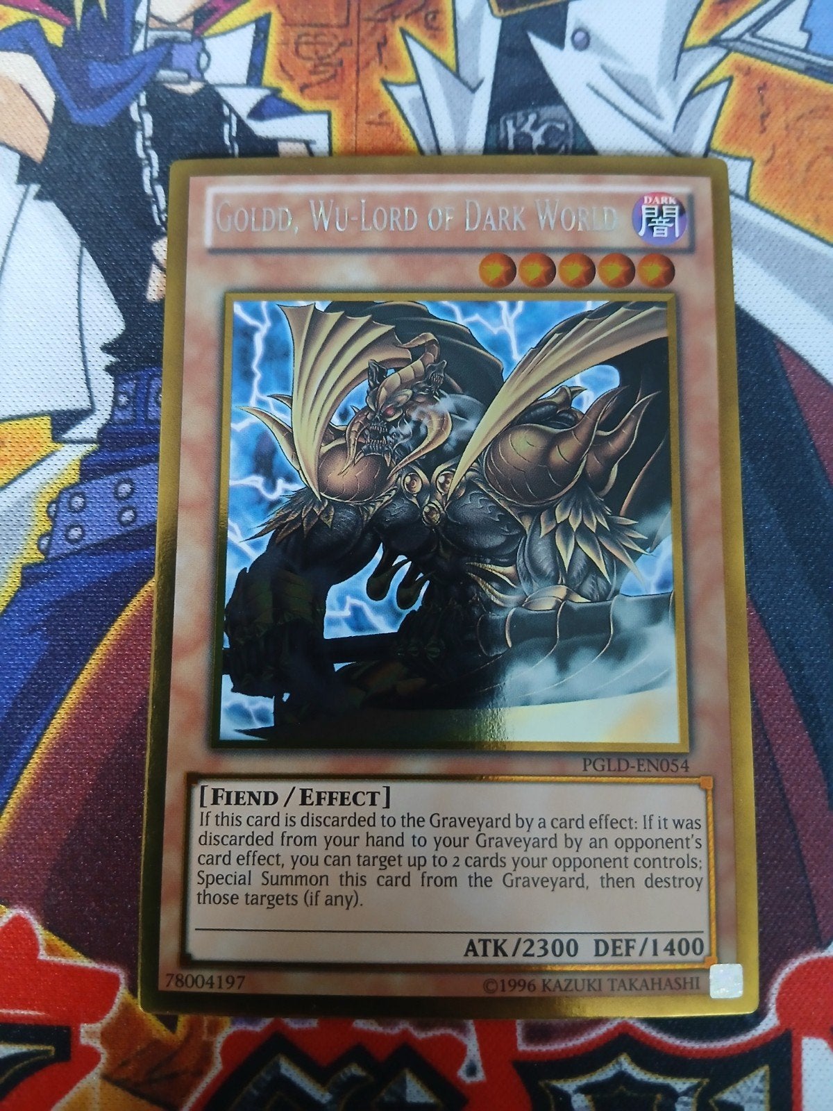 Goldd, Wu-Lord of Dark World - Gold Rare PGLD - Yu-Gi-Oh, Ophalen, Zo goed als nieuw, Foil