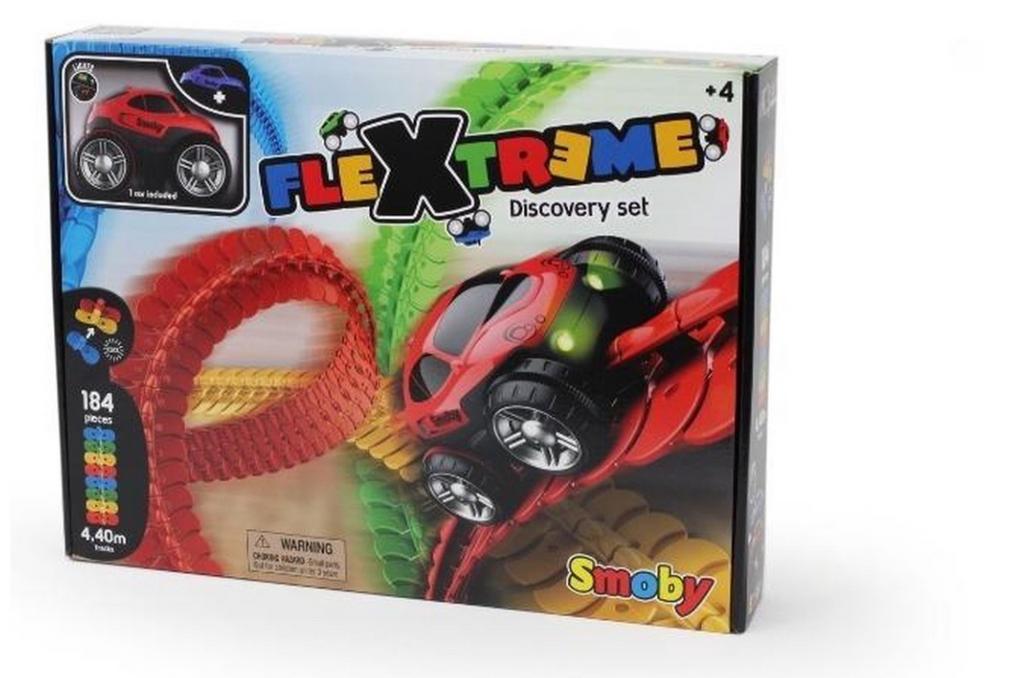 Smoby FlexTreme Discovery Set Racebaan - met doos - met Auto, Overige merken, Racebaan, Zelf te bouwen, Nieuw