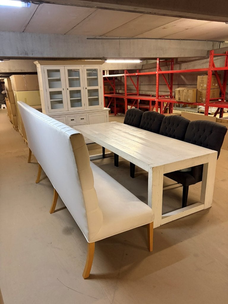 Foto 15 van Complete XL Eetkamerset: Tafel, Bank, Buffetkast & 4 Stoelen