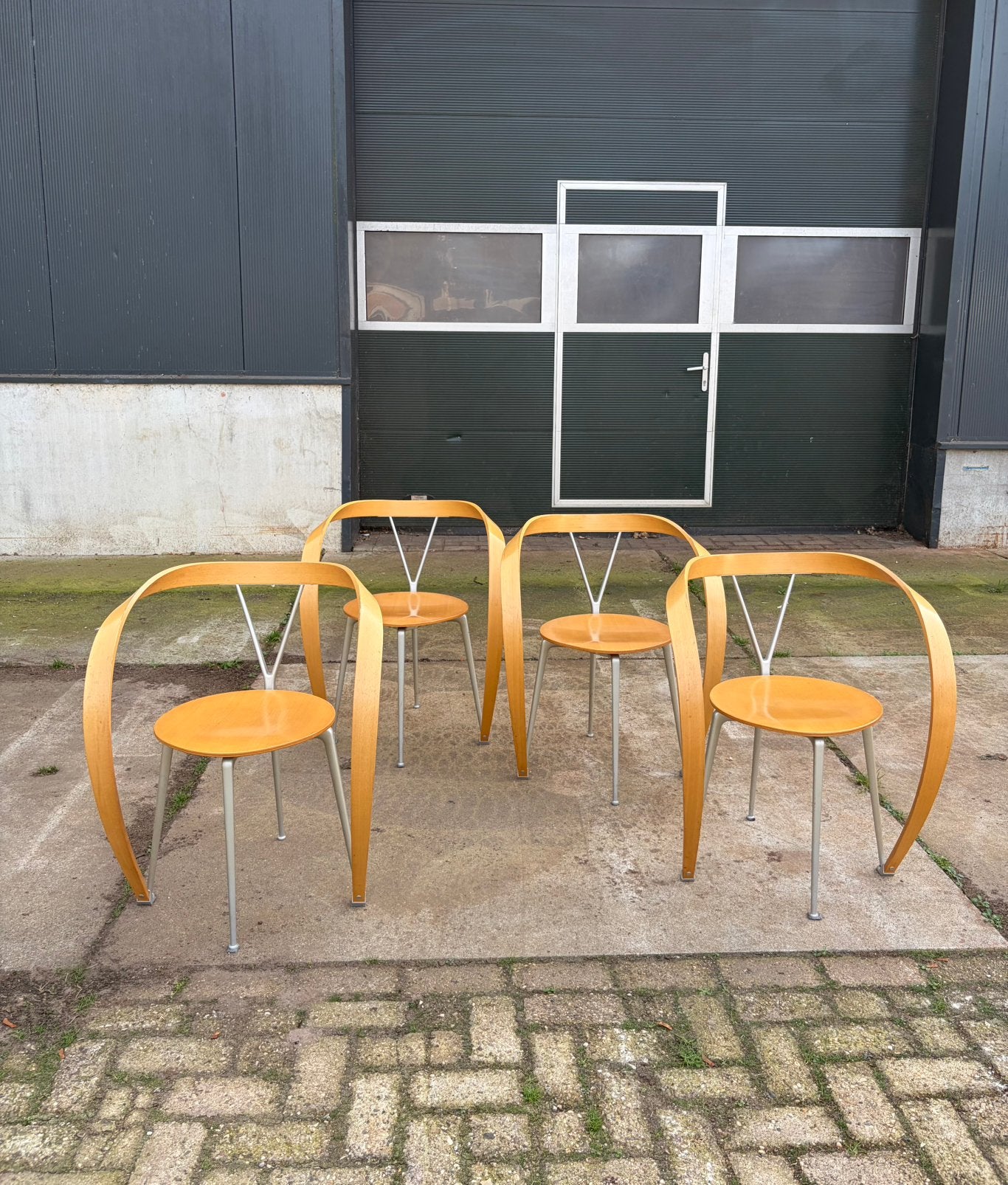Andrea Branzi Cassina Revers stoelen vintage design, Huis en Inrichting, Ophalen, Gebruikt, Vier