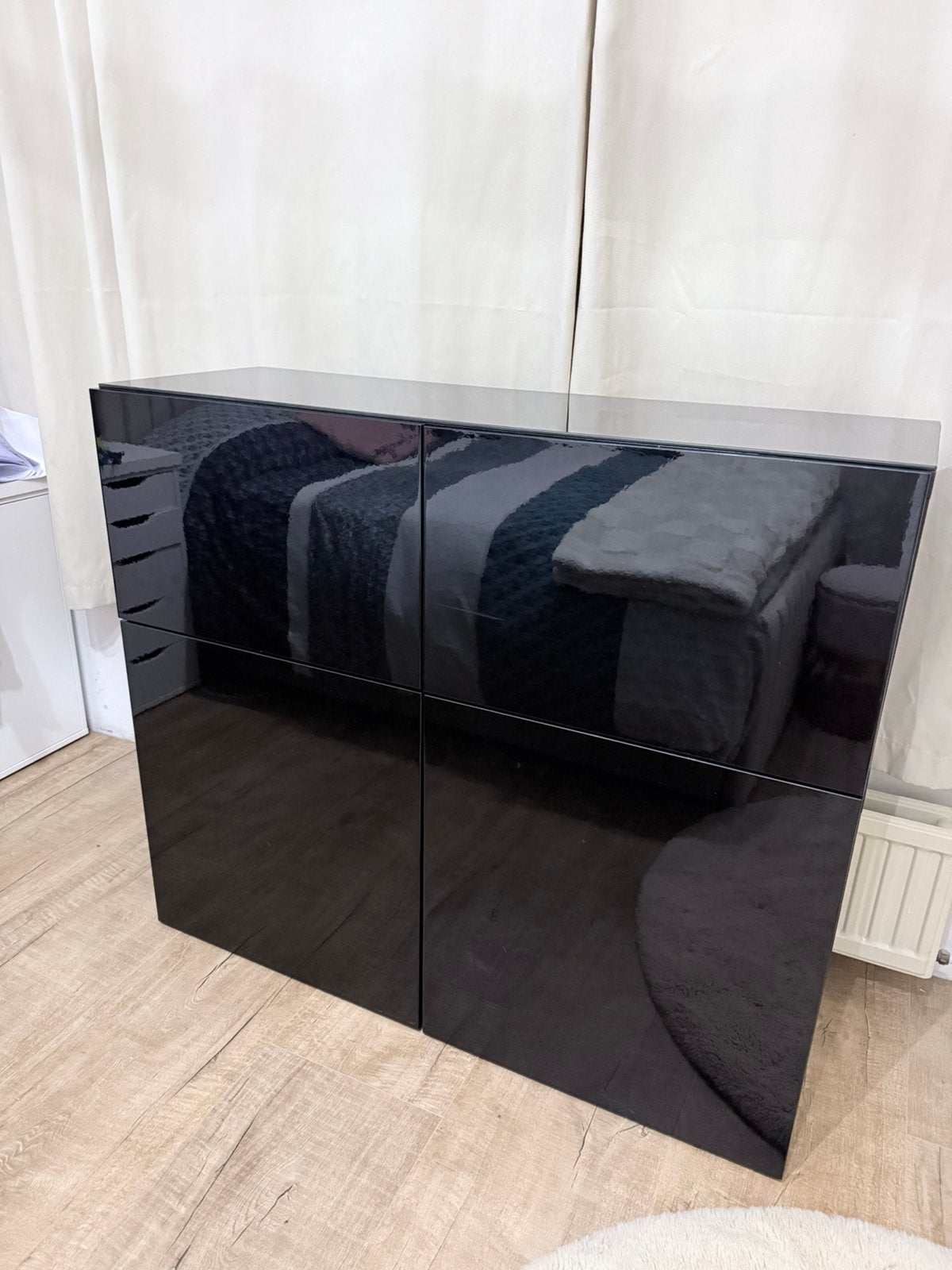 Ikea Besta kast met deuren en lades, Ophalen, 100 tot 150 cm, Met lade(s), Zo goed als nieuw