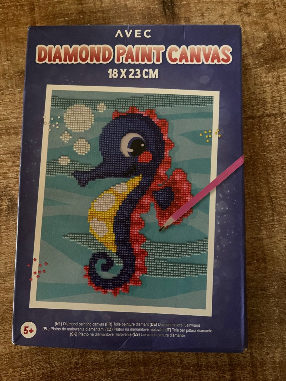 AVEC Diamond Paint Canvas Zeepaard 18x23 cm, Nieuw, Meerkleurig, Ophalen of Verzenden, Overige merken