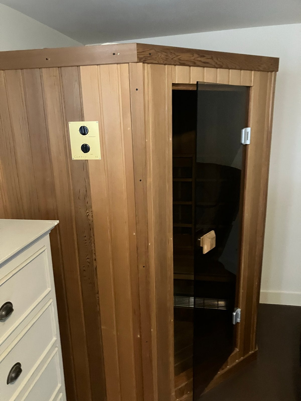 Compacte Infrarood Sauna - 130x130 cm, Sport en Fitness, Sauna, Ophalen of Verzenden, Gebruikt, Infrarood, Complete sauna