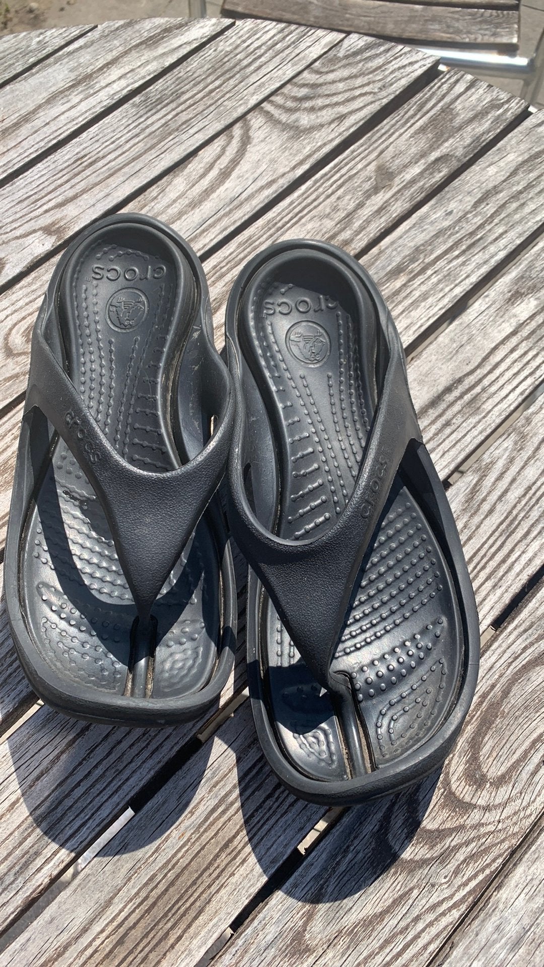 Crocs teenslippers maat 13 (47), Slippers, Zwart, Ophalen of Verzenden, Zo goed als nieuw