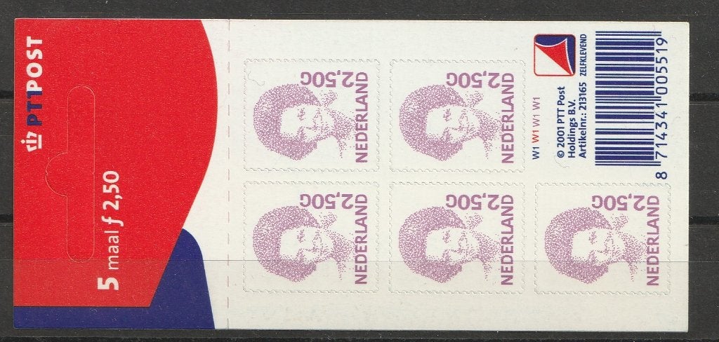 V1499b 2001 Kon. Beatrix inversie, Ophalen of Verzenden, Na 1940, Postfris