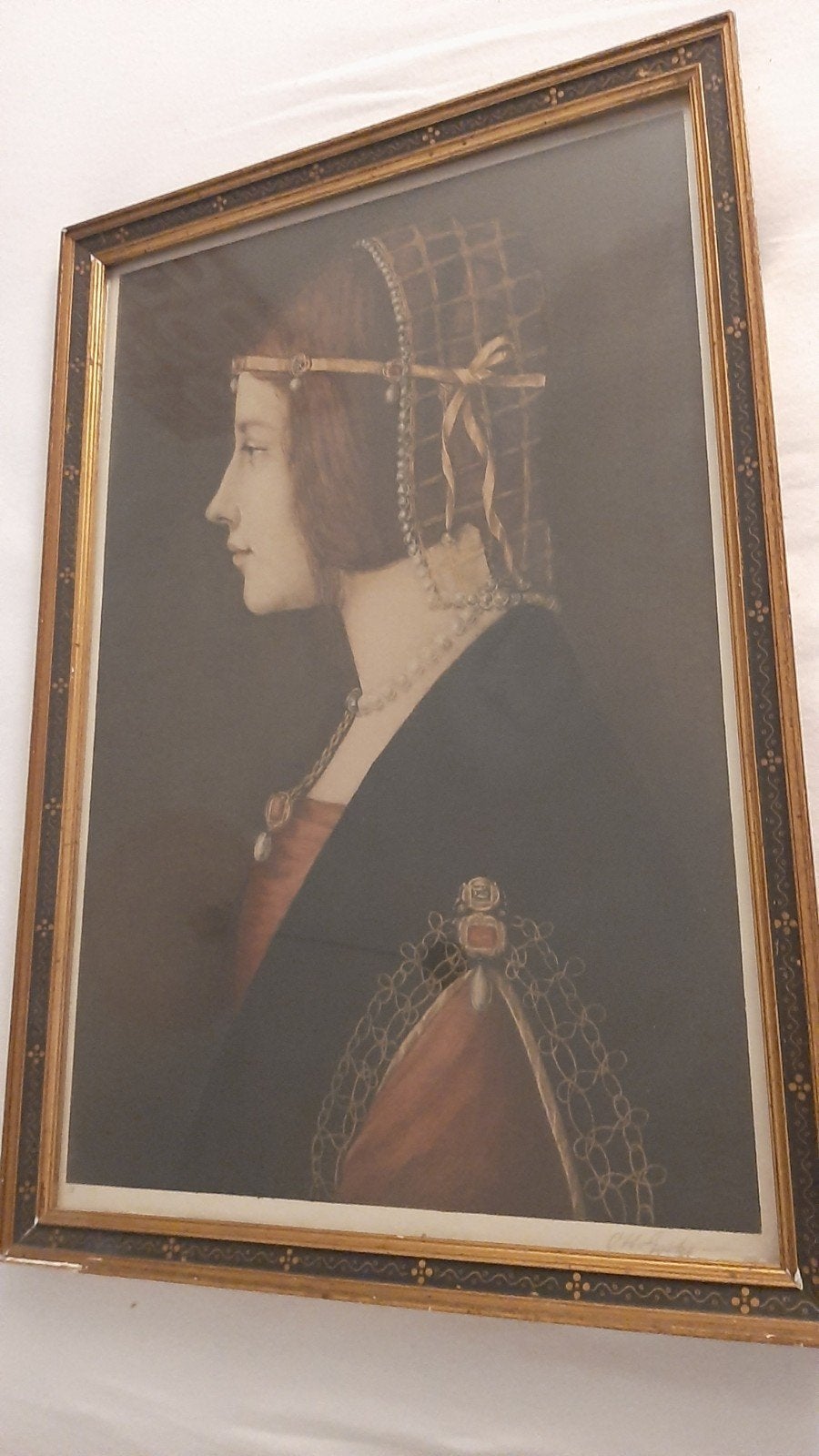 ets Otto Goetze, Portret of Personen, Klassiek, Papier, Achter glas