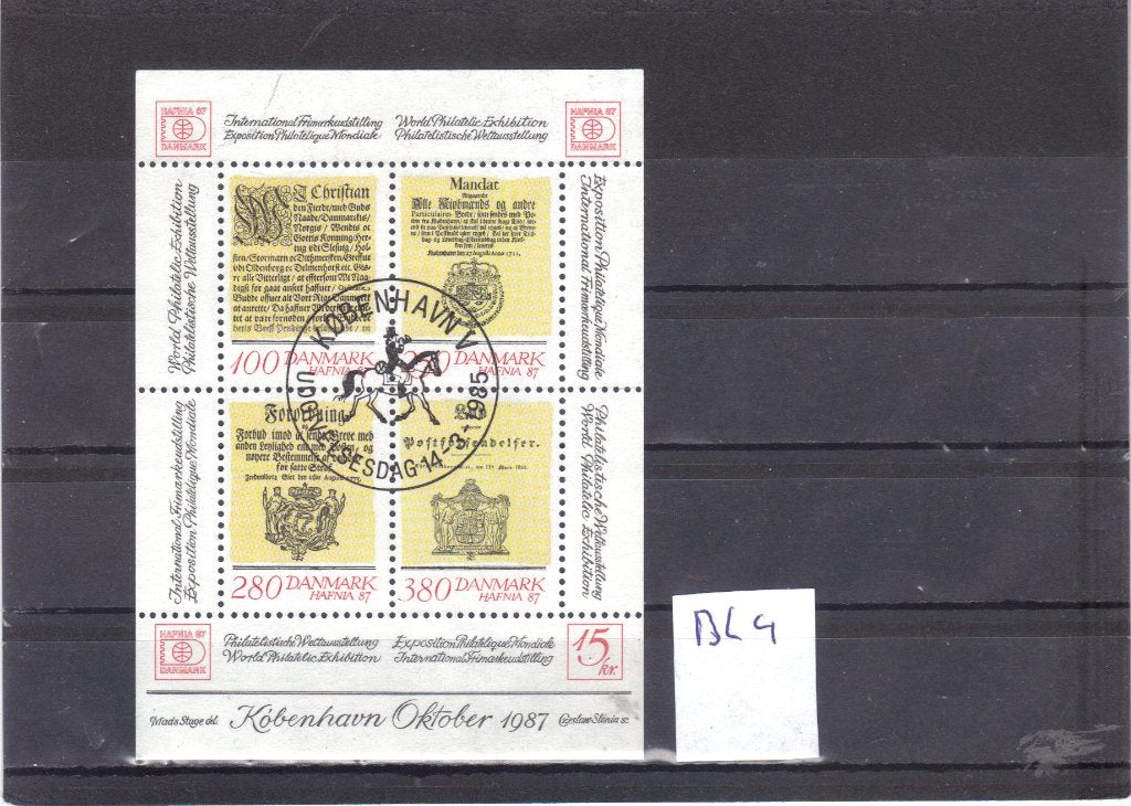 Denemarken Blok 4 gest, Ophalen of Verzenden, Denemarken, Gestempeld