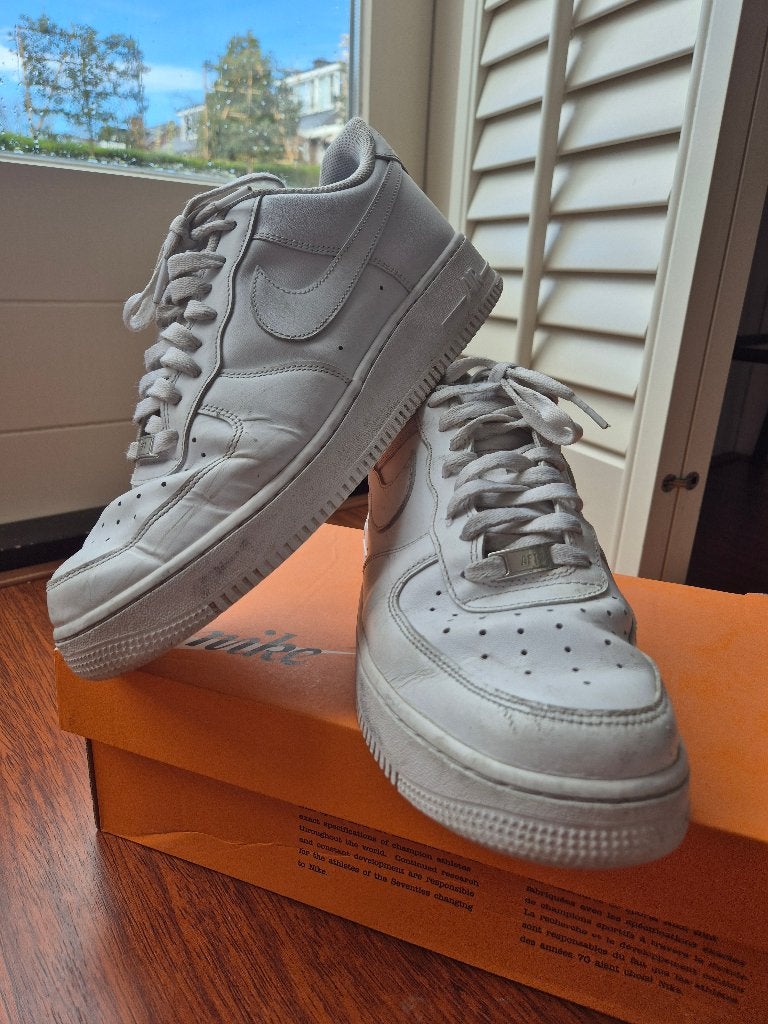 NIKE AIR FORCE 1 wit maat 44 heren schoenen gympen sneakers, Wit, Nike, Ophalen of Verzenden, Sneakers of Gympen
