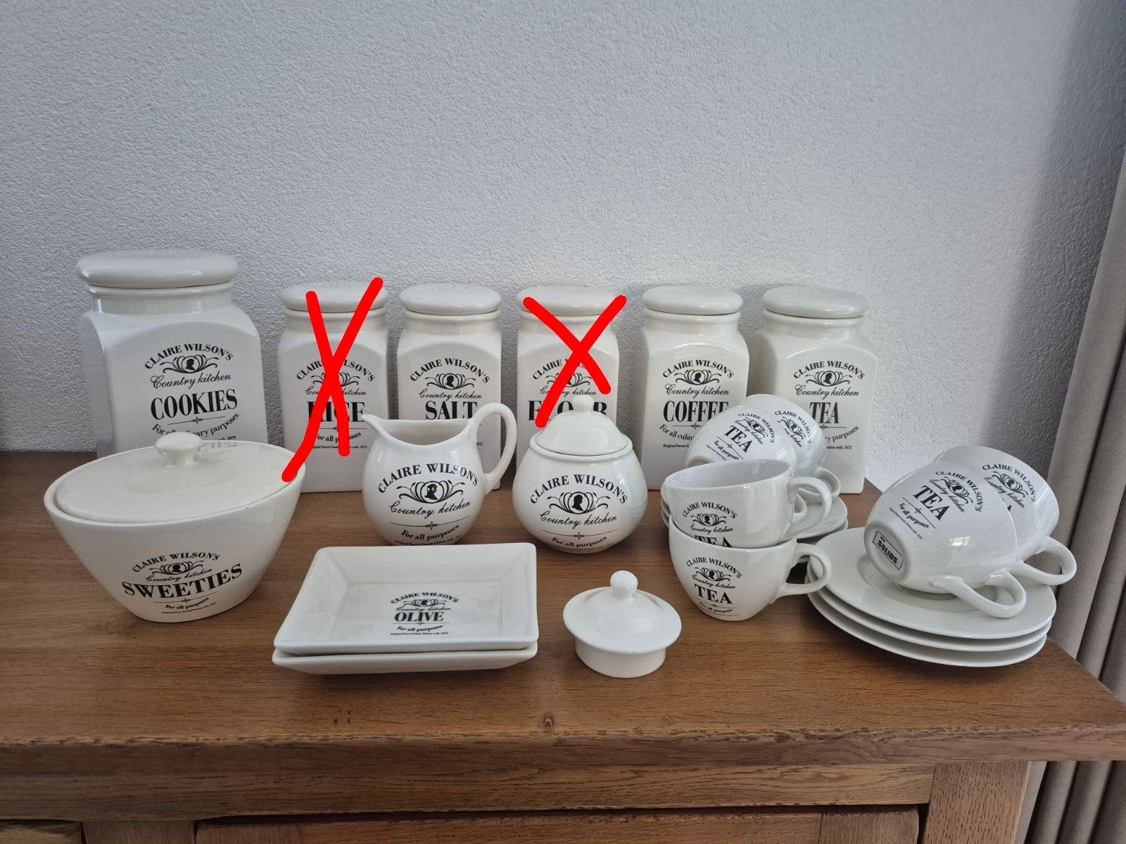 Claire Wilson's Country Kitchen Servies Set, Huis en Inrichting, Gebruikt, Keramiek, Ophalen of Verzenden, Overige stijlen