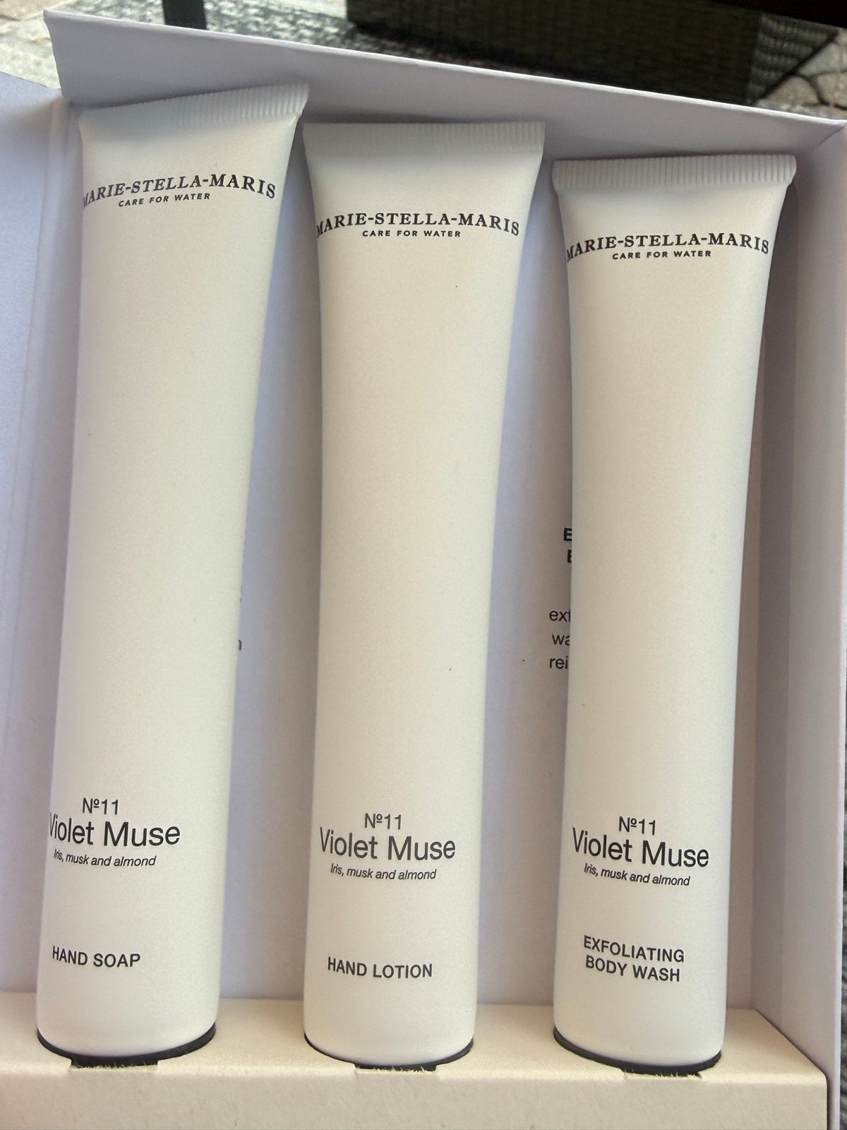 Marie-Stella-Maris Violet Muse Set: Handzeep, Lotion, Body W, Ophalen, Nieuw, Bad & Douche