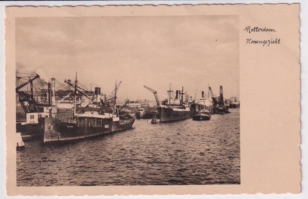 Rotterdam havengezicht, Verzenden, 1920 tot 1940, Gelopen, Zuid-Holland