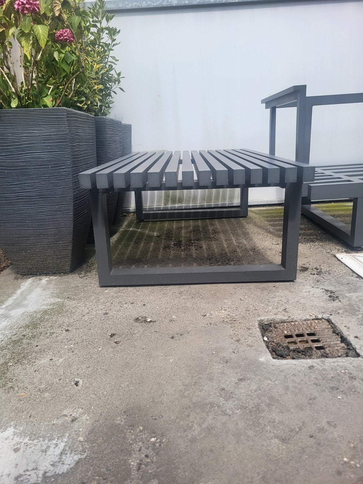 Hartman salontafel - Antraciet aluminium, Ophalen, Gebruikt, Rechthoekig, Aluminium