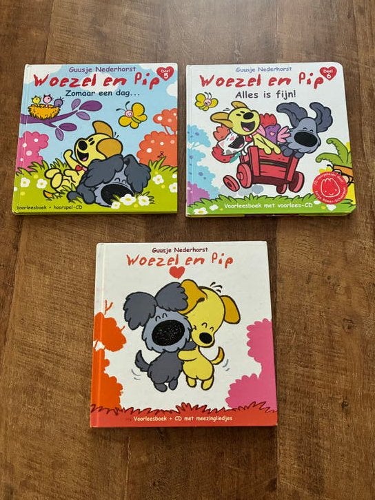 3 Woezel en Pip voorleesboeken (zonder CD), Boeken, Gelezen, Fictie algemeen, Jongen of Meisje, Ophalen of Verzenden