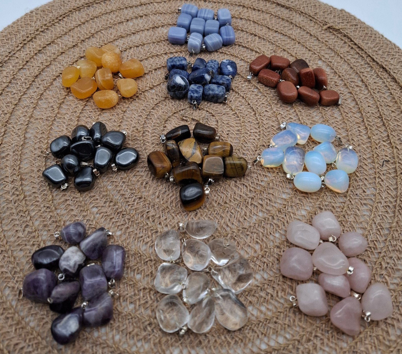 partij edelsteen hangers 100 stuks € 50,-, ., Nieuw, Ophalen of Verzenden, .