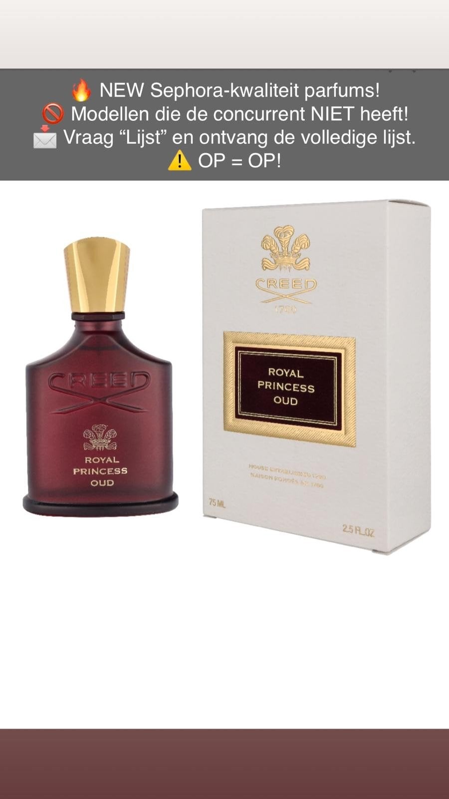 Partij parfums sephora, Ophalen