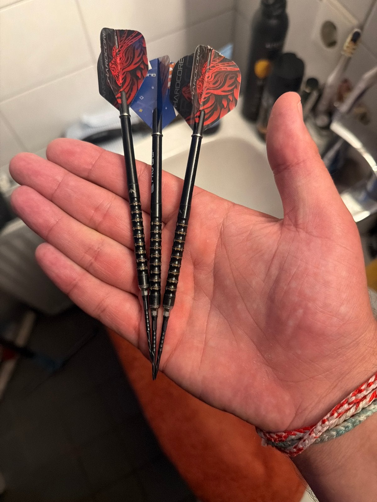 Dartpijlen Mike de Decker 20 gram, Ophalen, Gebruikt, Pijlen