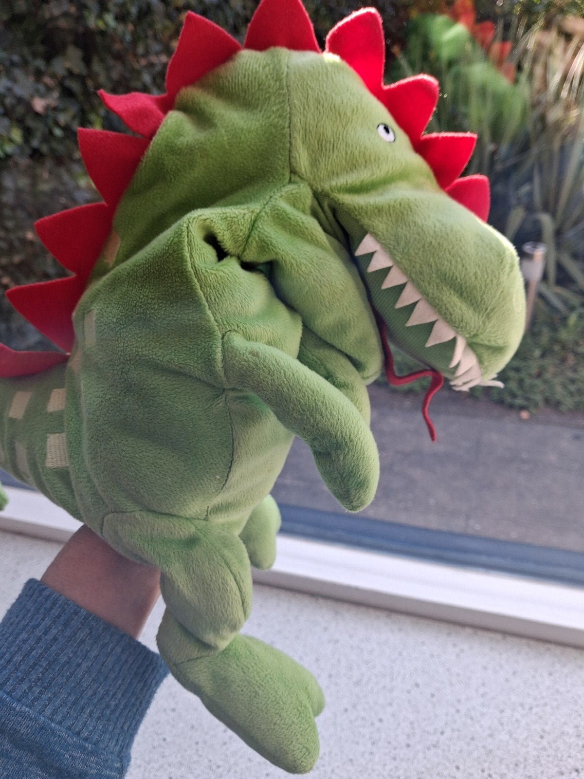 Handpop Draak Laskig van IKEA poppenkastpop, Groen, Overige typen, Ophalen of Verzenden, Zo goed als nieuw