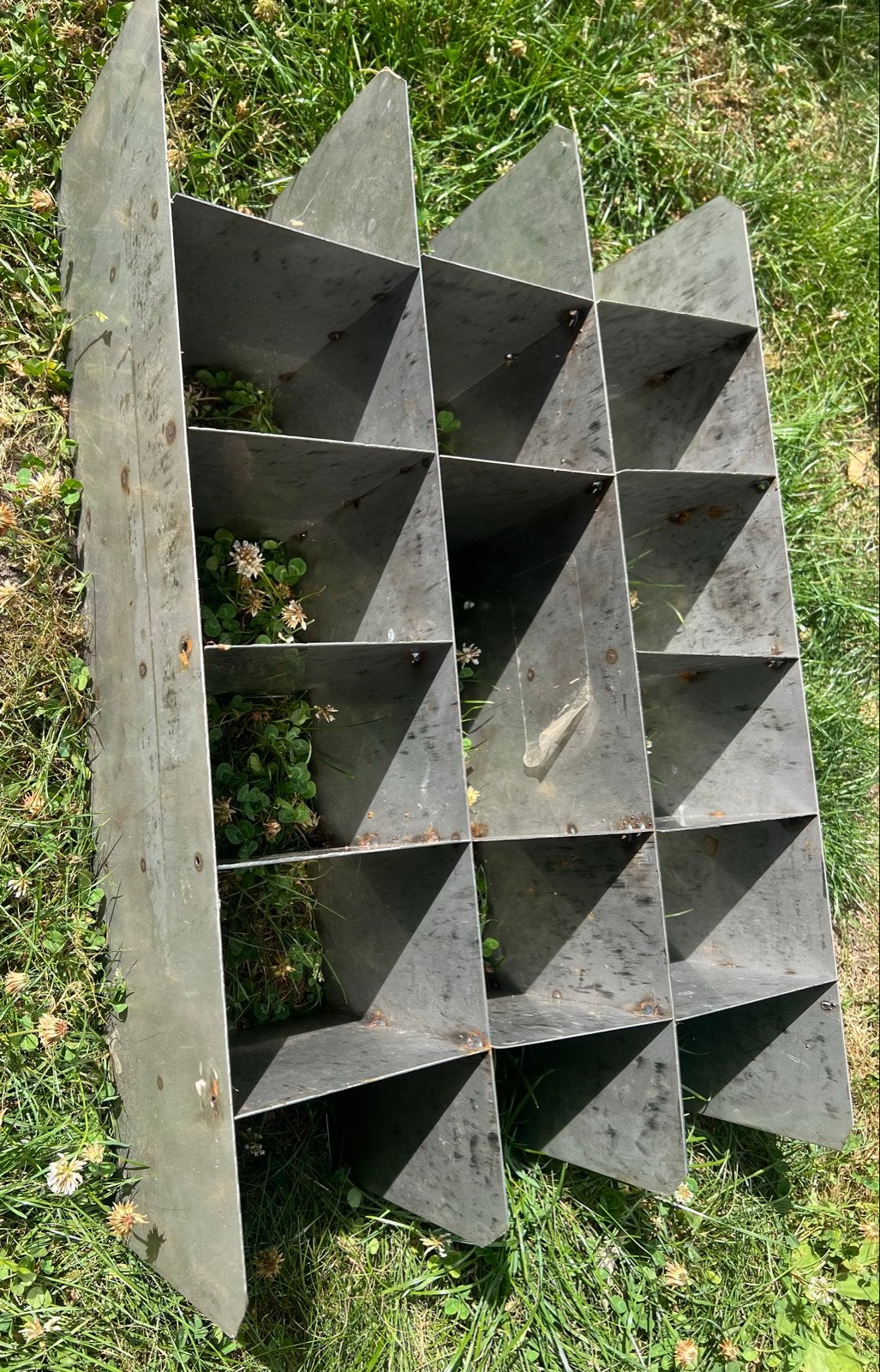 Metalen rvs  plantenbak/krat voor tuin of balkon, Minder dan 30 cm, Ophalen of Verzenden, Zo goed als nieuw, Metaal