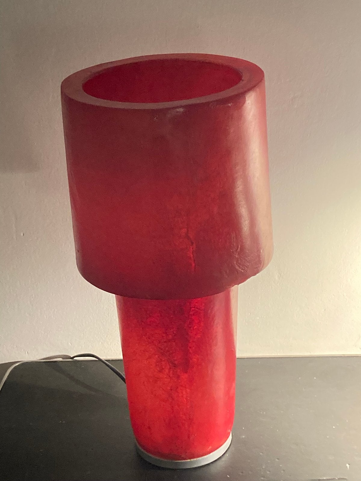 Fiberglas Tafellamp  Osini fatlight no 002, Ophalen, Kunststof, Gebruikt, Met kap