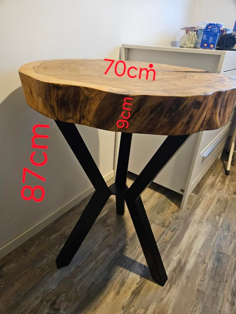 ndustrieel houten sidetable – bijna nieuw”, Ophalen of Verzenden, Zo goed als nieuw