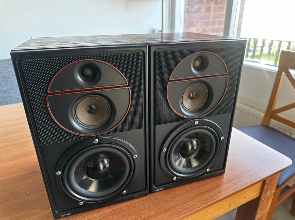 Jamo Magic 6 vintage hifi speakers set in nette staat, Ophalen of Verzenden, Front, Rear of Stereo speakers, Jamo