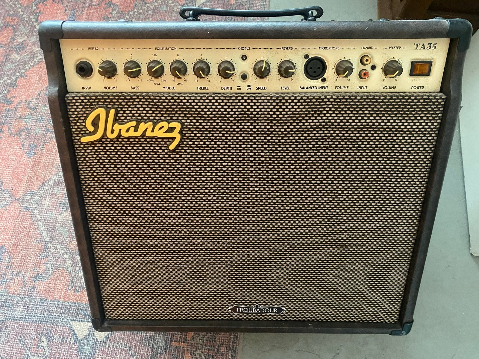 Ibanez Troubadour TA35 Akoestische Gitaarversterker, Ophalen, Zo goed als nieuw, Gitaar, Minder dan 50 watt