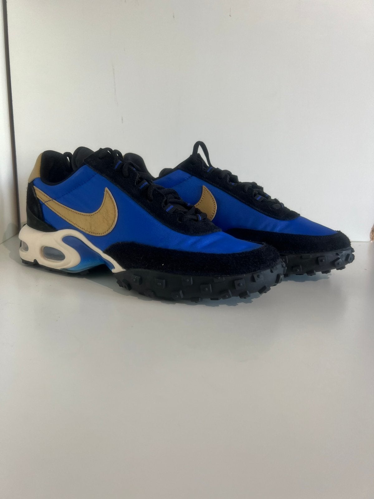 Nike Air Max Waffle Racer Hyper Blue Metallic Gold, Blauw, ., Nieuw, Ophalen of Verzenden