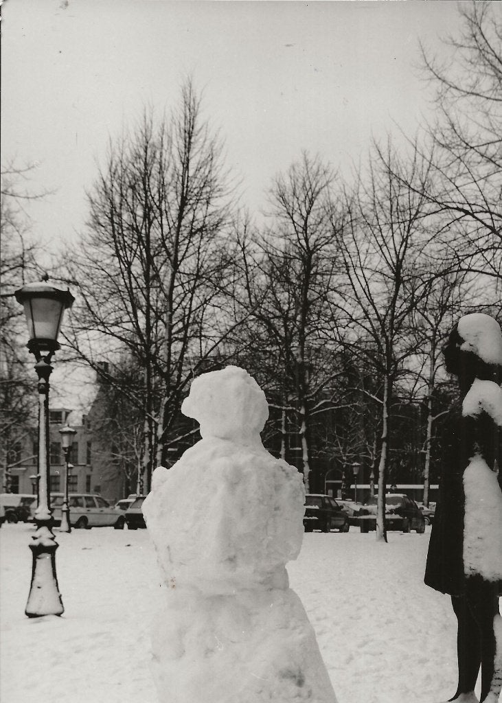 Utrecht Standbeeld Anne Frank en sneeuwpop Foto, Ophalen of Verzenden, Ongelopen, Utrecht